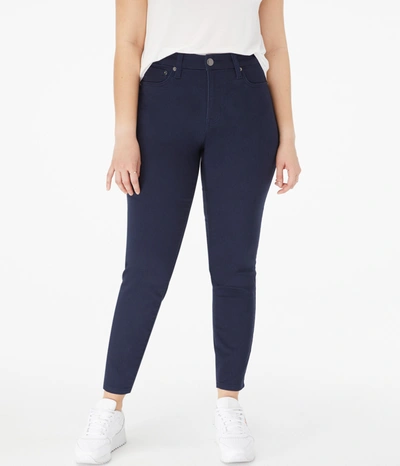 Shop Aéropostale Womens Seriously Stretchy High-rise Curvy Uniform Jegging In Blue
