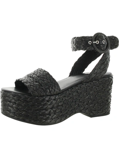 Shop Marc Fisher Ltd Marcell Womens Slingback Buckle Espadrille Heels In Black