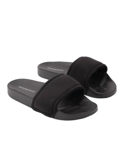 Bamabones Women's Pilo Slides In Black In Black