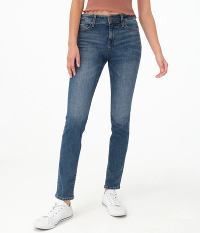 Shop Aéropostale Women's Premium Seriously Stretchy Mid-rise Skinny Jean In Blue