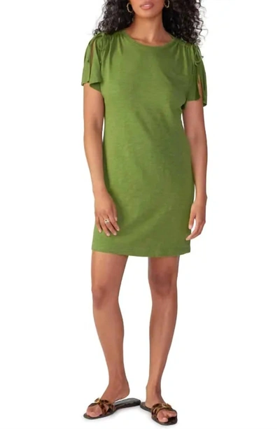 Shop Sanctuary Drawstring Shoulder Dress In Plant Green