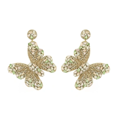 Shop Deepa Gurnani Kathryn Earrings In Multi In Green