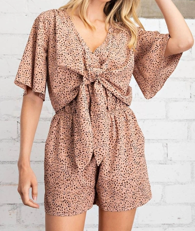 Shop Fsl Apparel Romper In Dusty Pink In Beige