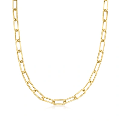 Shop Canaria Fine Jewelry Canaria 7mm 10kt Yellow Gold Paper Clip Link Necklace