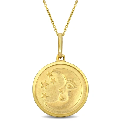 Mimi & Max Moon Necklace In 10k Yellow Gold In Gold