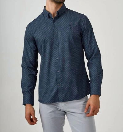 Shop 7diamonds Faro Long Sleeve Shirt In Teal In Blue