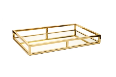 Shop Classic Touch Decor Oblong Mirror Tray-gold