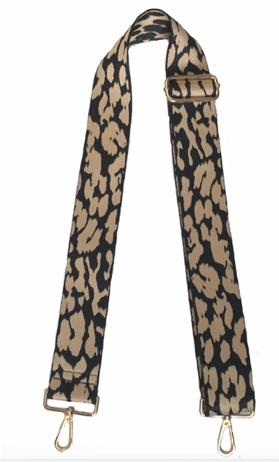 Shop Ahdorned Bag Strap In Black/khaki Cheetah
