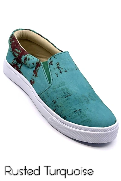 Shop Everglades Gaby 1 Sneakers In Rusted Turquoise In Blue