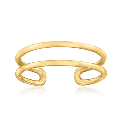 Canaria Fine Jewelry Canaria 10kt Yellow Gold 2-row Adjustable Toe Ring In Gold