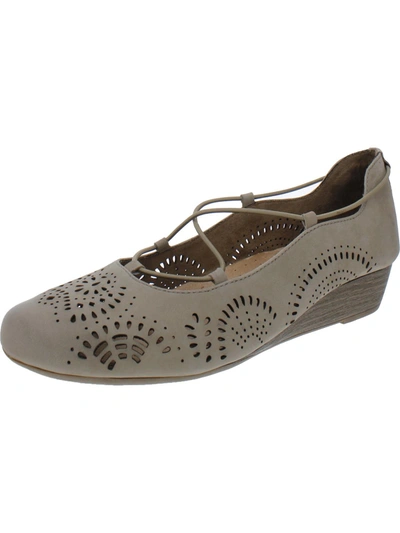 Cobb Hill By Rockport Judson Womens Leather Comfort Insole Wedge