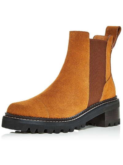 Shop See By Chloé Mallory Womens Leather Cap Toe Chelsea Boots In Multi