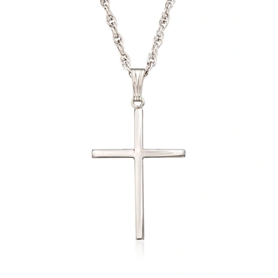 Ross-simons Men's Sterling Silver Classic Cross Pendant Necklace | ModeSens
