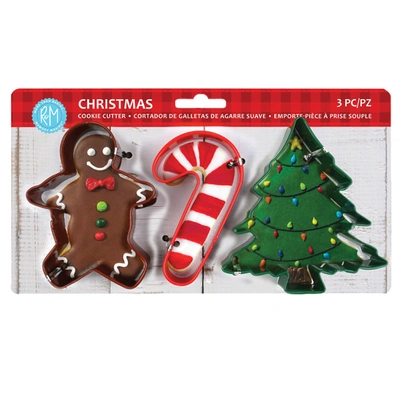 R & M International Color Christmas 3 Piece Cookie Cutter Set In Multi