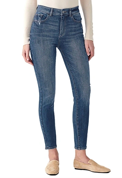 Shop Dl1961 - Women's Farrow Skinny High Rise Ankle Skinny Jean In Clemson In Blue