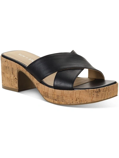Shop Sun + Stone Giigi Womens Dressy Slip On Wedge Sandals In Black