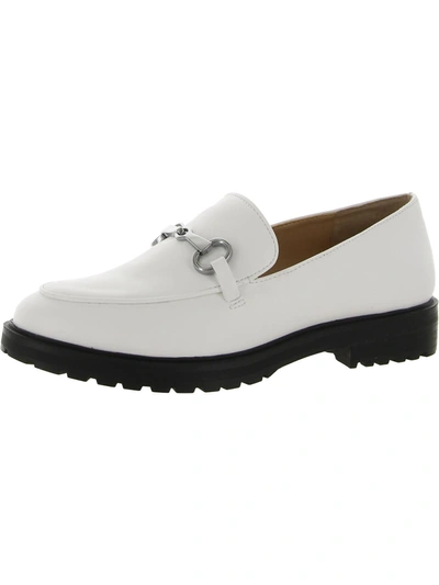 Shop Inc Taylyn Womens Faux Leather Slip On Loafers In White