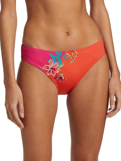 Shop Johnny Was Lucy Hipster Bikini Bottom In Multi In Red