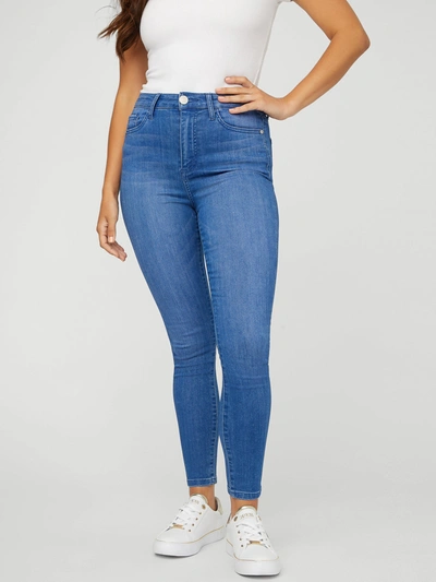 Shop Guess Factory Simmone High-rise Skinny Jeans In Blue