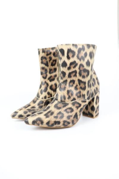 Shop Everglades Sophia Boots In Leopard In Brown