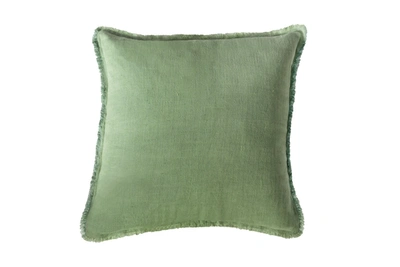 Shop Anaya Forest Green Linen Pillow