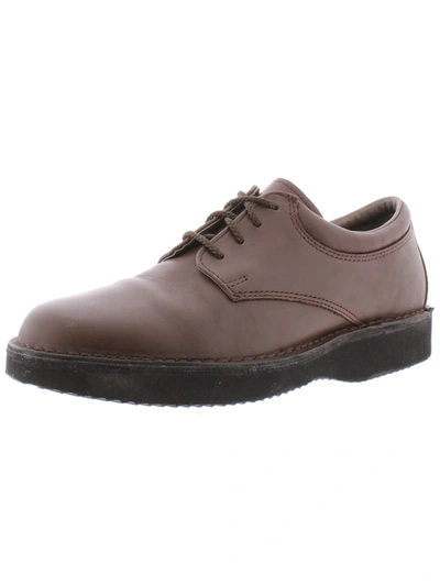Shop Walkabout Dressabout Mens Leather Casual Oxfords In Brown