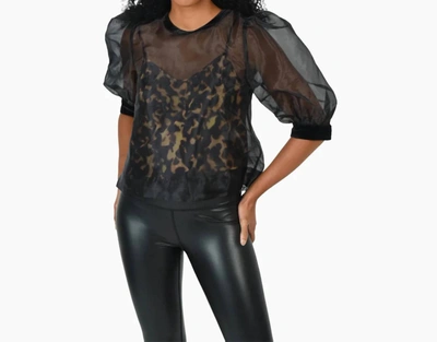 Emily Mccarthy Bella Top In Tortoise Shell In Black