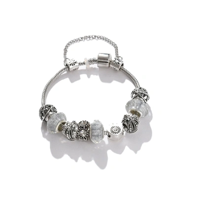 Shop Sohi Silver Color Silver Plated Designer Bracelet For Women's
