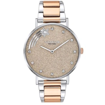 Shop Coach Women's Perry Brown Dial Watch In Silver