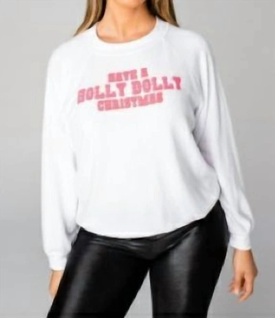 Shop Buddylove Holly Dolly Christmas Sweatshirt In White