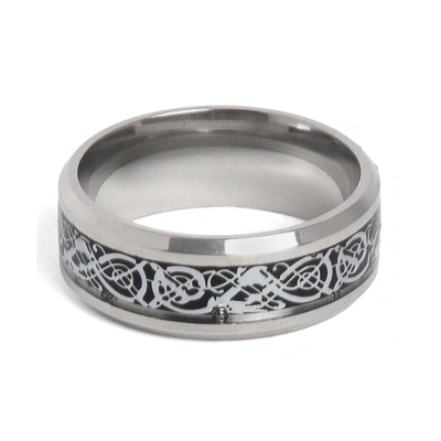 Shop Sohi Black Band Rings For Women In Silver
