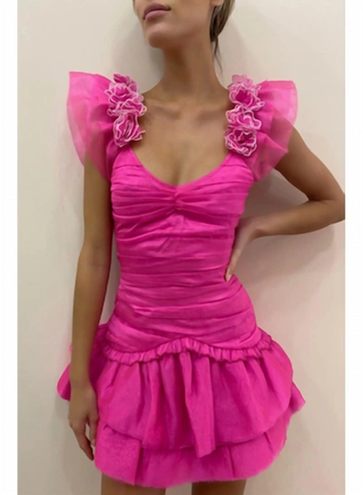 Loveshackfancy Chaya Dress In Flirty Fuchsia In Pink