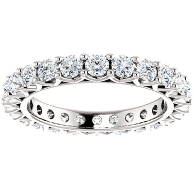 Pompeii3 2 Ct Diamond Eternity Ring 14k White Gold Womens Stackable Wedding Band In Multi
