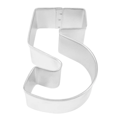 Shop R & M International Number 5 Cookie Cutter In Silver