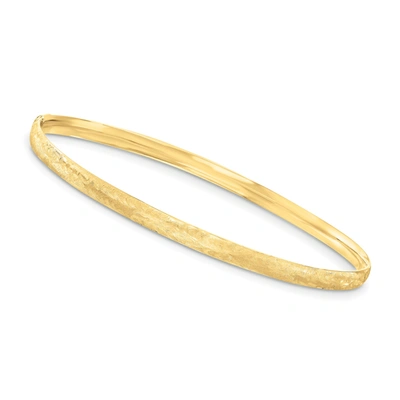 Shop Canaria Fine Jewelry Canaria Italian 10kt Yellow Gold Brushed Bangle Bracelet