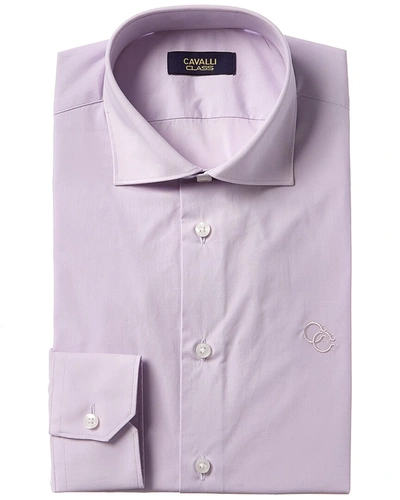 Shop Cavalli Class Comfort Fit Dress Shirt In Purple