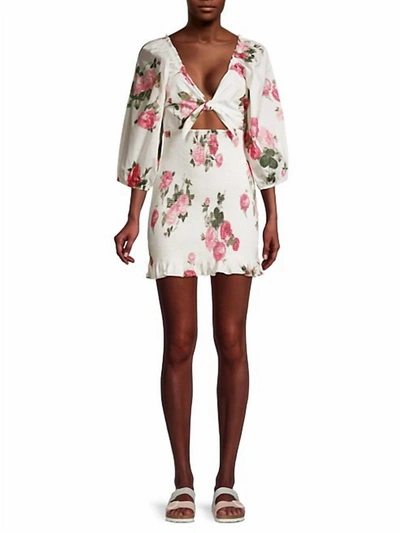 Shop Loveshackfancy Kyndra Dress In Paradise Pink In White