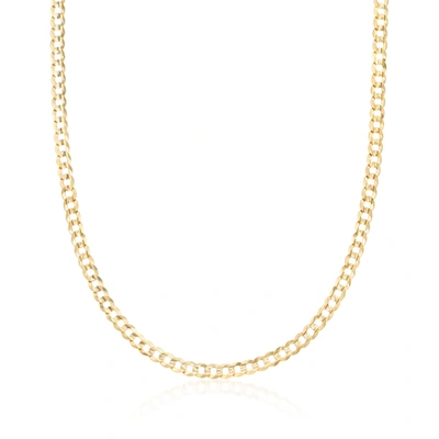 Ross-simons Men's 3.6mm 14kt Yellow Gold Curb Link Necklace In Gold