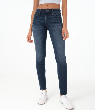 Shop Aéropostale Women's Premium Seriously Stretchy Mid-rise Skinny Jean*** In Blue