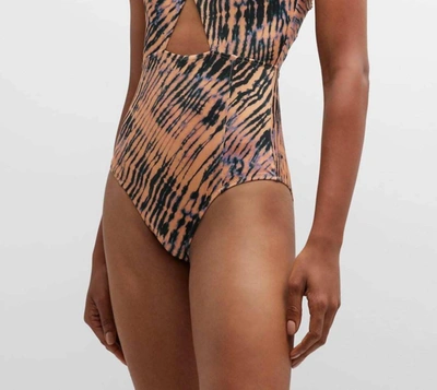 Shop Ulla Johnson Keiran Maillot One Piece Swimsuit In Fig In Multi