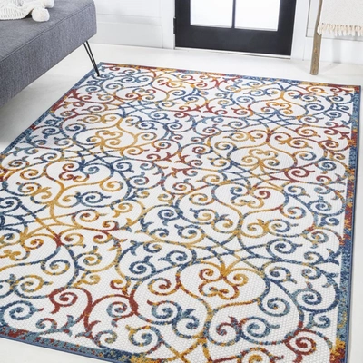 Jonathan Y Atrani Scroll Trellis Indoor/outdoor Area Rug