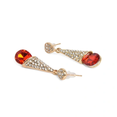 Shop Sohi Designer Party Plated Earrings In Red