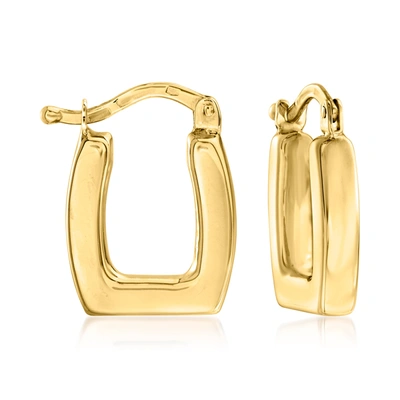 Rs Pure Ross-simons Italian 14kt Yellow Gold Square Hoop Earrings In Gold
