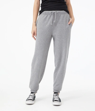 Shop Aéropostale Women's Slouchy High-rise Cinched Sweatpants In Grey