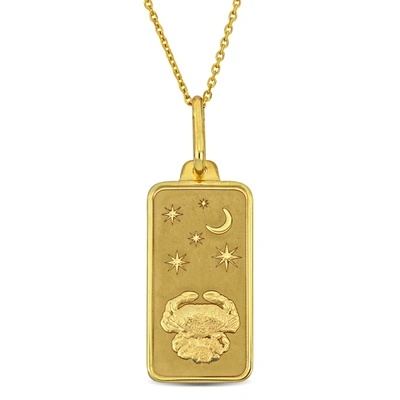 Mimi & Max Cancer Horoscope Necklace In 10k Yellow Gold In Gold