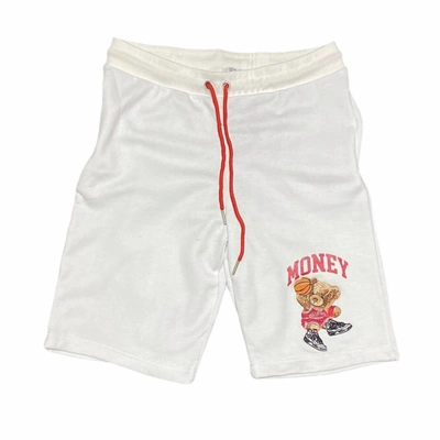 Retro Label Men's 4s Cement Money Shorts In White/red In White
