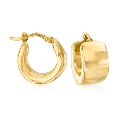Ross-simons Italian 18kt Yellow Gold Huggie Hoop Earrings In Gold