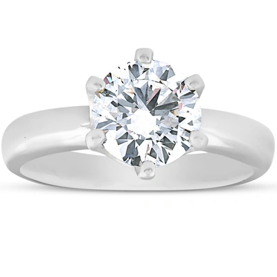 Shop Pompeii3 1 3/4ct Diamond Solitaire Engagement Ring 14k White Gold 6-prong In Multi