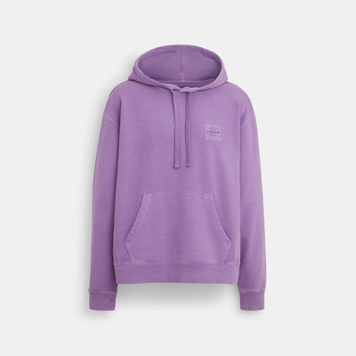 Shop Coach Outlet Hoodie In Organic Cotton In Purple