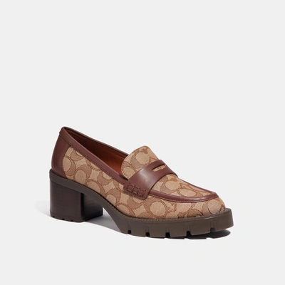 Shop Coach Outlet Colleen Loafer In Signature Jacquard In Multi